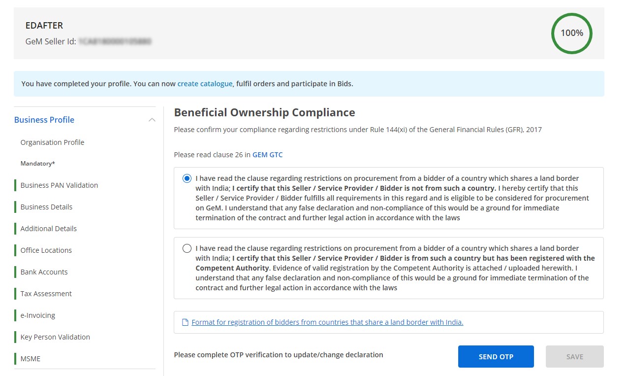 Beneficial Ownership Declaration