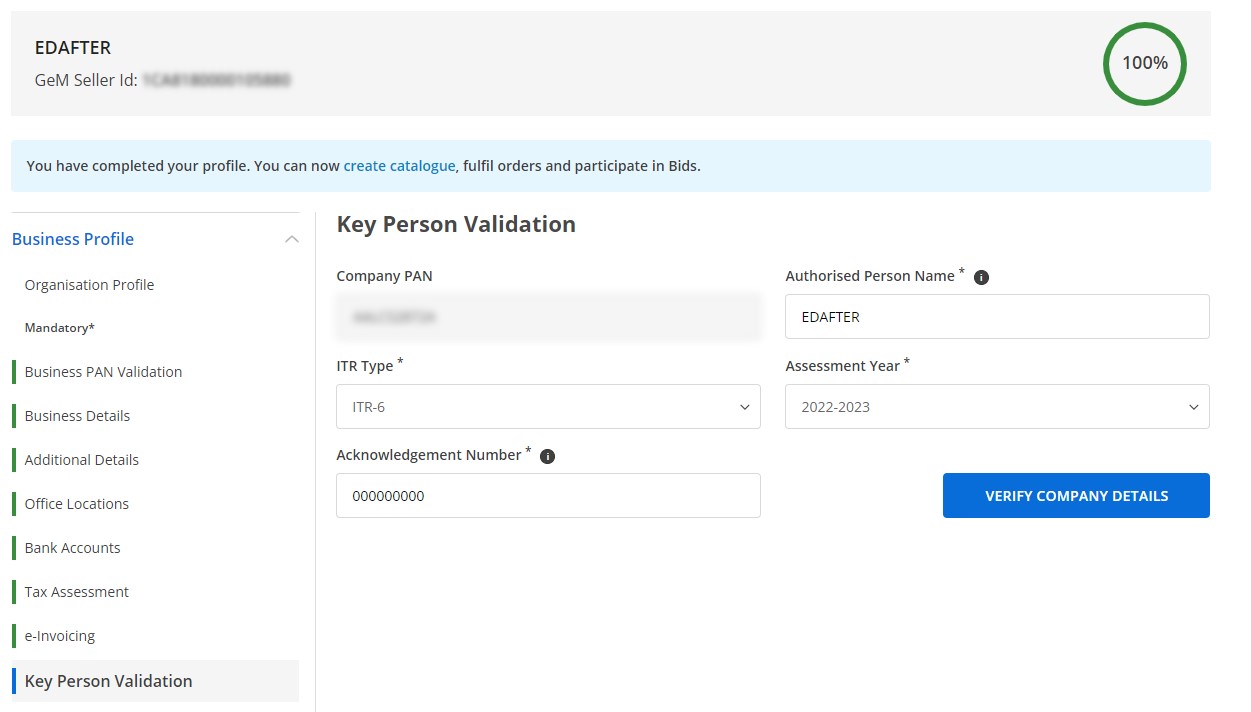 Key Personal Validation